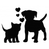 Naklejka na samochód PIES i KOT
