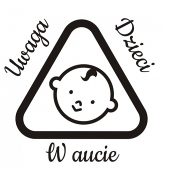 Naklejka na samochód UWAGA DZIECI W AUCIE
