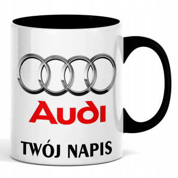 Kubek AUDI logo (kolorowe wnętrze i ucho)