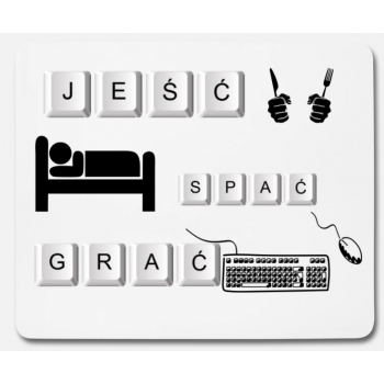 Podkładka pod mysz JEŚĆ SPAĆ GRAĆ